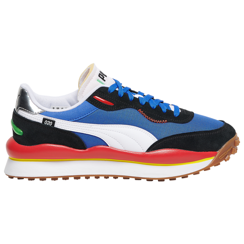 red white and blue puma sneakers