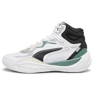 puma Playmaker Pro mid Plus, PUMA Schwarz-Ash Grau-Eucalyptus-Alpine Snow - 379016_01