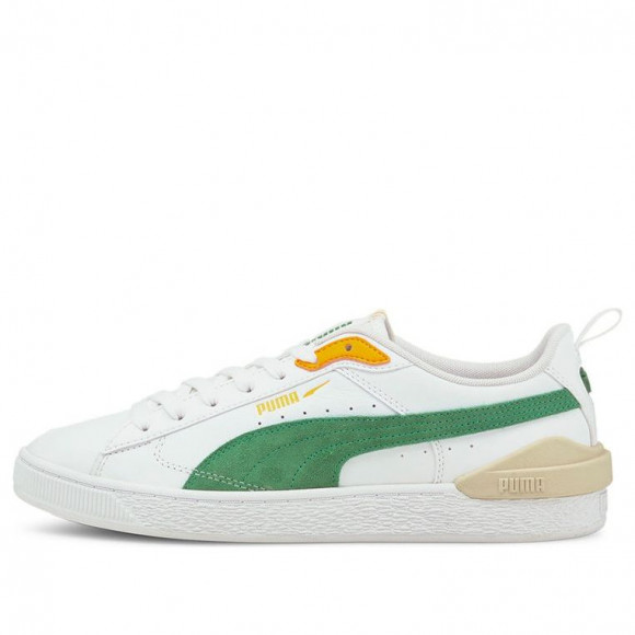 repertoire combinatie Moet PUMA NWG Vikky v2 Suede AC Sneakers INF in Blue White Silver - PUMA NWG  Suede Bloc WHITE/GREEN/YELLOW Skate Shoes 380705 - 02