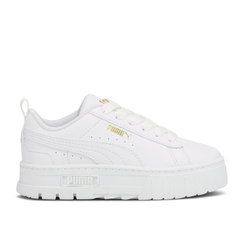 Puma Mayze Leather Little Kid 'White Team Gold' - 384528-01