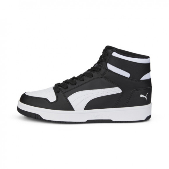 PUMA Rebound Layup Wide Men's Sneakers in Black/White