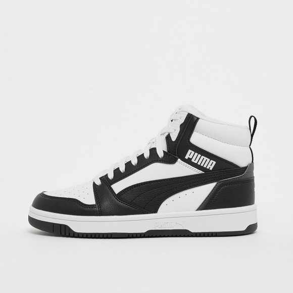 Rebound V6 Mid Jr puma white/puma black/shadow gray (GS), PUMA, Footwear, blanc - 393831_01