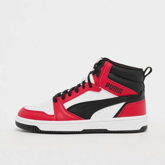 Rebound V6 Mid Jr puma white/puma black/for all time red (GS), PUMA, Footwear, blanc - 393831_03