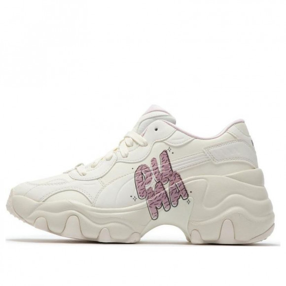 (WMNS) PUMA Pulsar Wedge Logo Play 'White Pink' - 395450-01