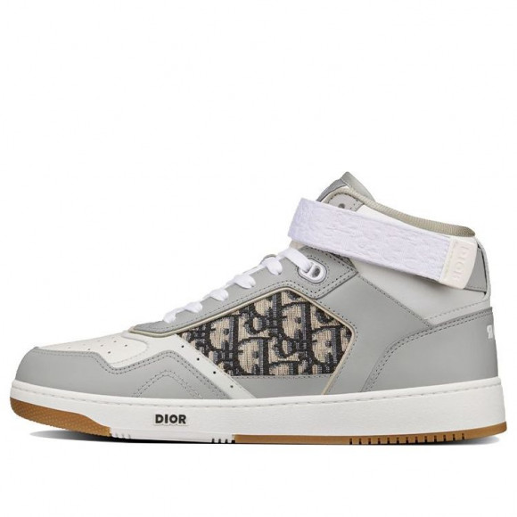 Dior B27 Gray/White Shoes (Leather/High Tops) 3SH132ZIR_H165 - 3SH132ZIR_H165