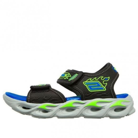 (GS) Skechers Thermo Splash Slip On Sport Light-Up Sandals 'Black Blue' - 400109L-BBLM