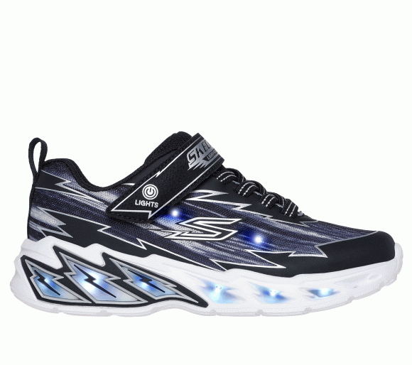 Skechers Jungen S-Lights: Light Storm 2.0 - Bolt-Brights Shoes in Schwarz/Blau - 400149L