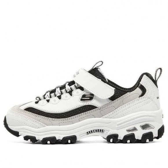 (GS) Skechers Dlites Shoes 'White Beige Black' - 403825L-WLGY