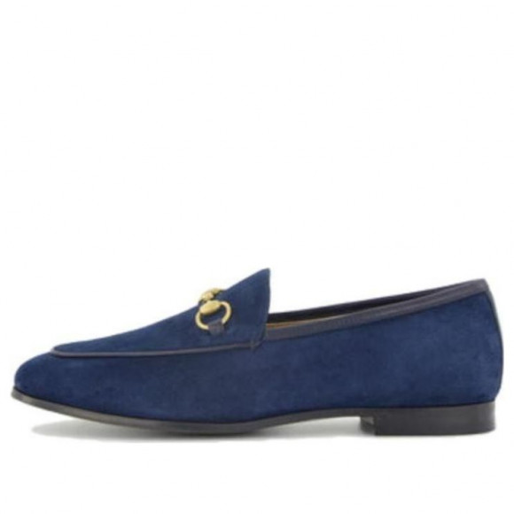 (WMNS) blue gucci Jordaan Suede Loafers 'Blue' - 404069-AABLH-4552