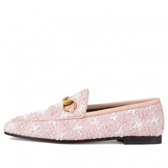 (WMNS) Gucci Jordaan Tweed Loafers 'Pink' - 431467-GYV10-5760