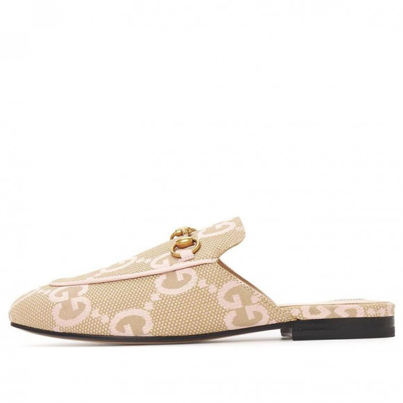 (WMNS) Gucci Jumbo GG Princetown Slipper 'Beige Light Pink' - 475094-FABB1-8869