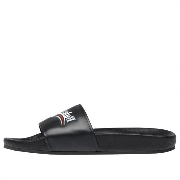 (WMNS) Balenciaga Pool Corte sandal Political Corte sandals Black - 517236WAM001091