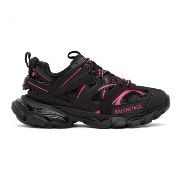 Balenciaga Black and Pink Track Sneakers