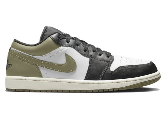 Jordan 1 Low Black Toe Medium Olive - 553558-092