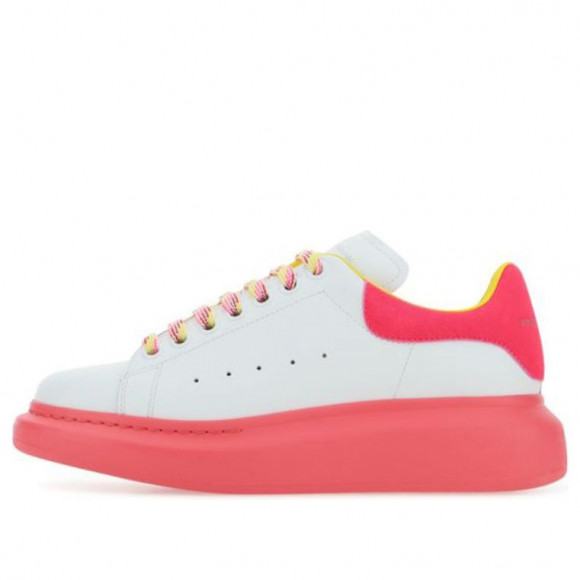 (WMNS) Alexander McQueen Oversized Sneakers 'White Pink Yellow' - 553770WIB9N9555