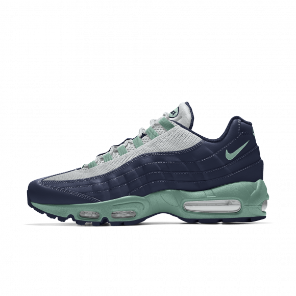 Chaussure personnalisable Nike Air Max 95 By You pour Femme - Bleu - 5568803190