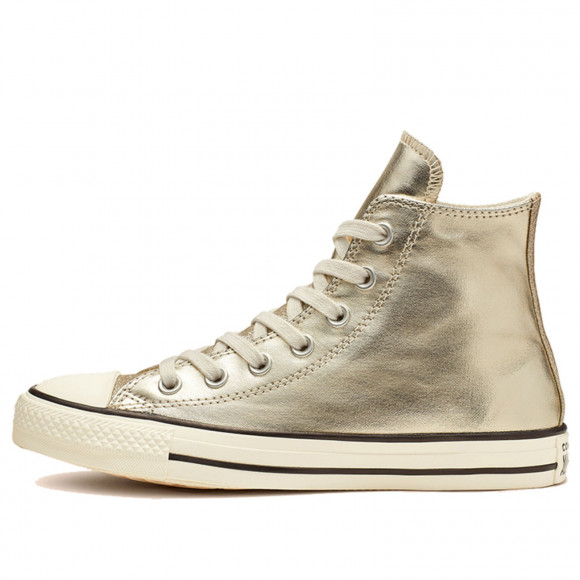 Converse Chuck Taylor All Star Shiny Metal High Top Gold Canvas Shoes Sneakers 564851C