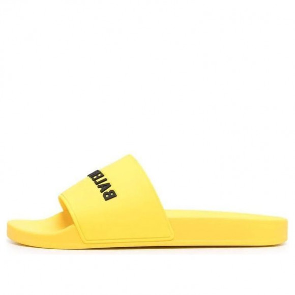 Balenciaga Pool Slides 'Yellow Black' - 565826W1S807010