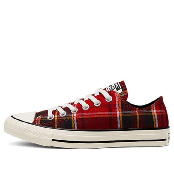 red plaid converse