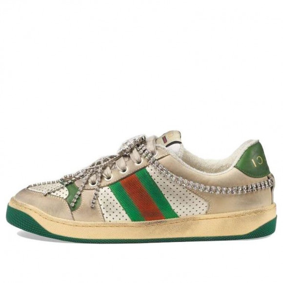 (WMNS) Gucci Screener Sports Shoe White Green - 570903-0YI20-9582