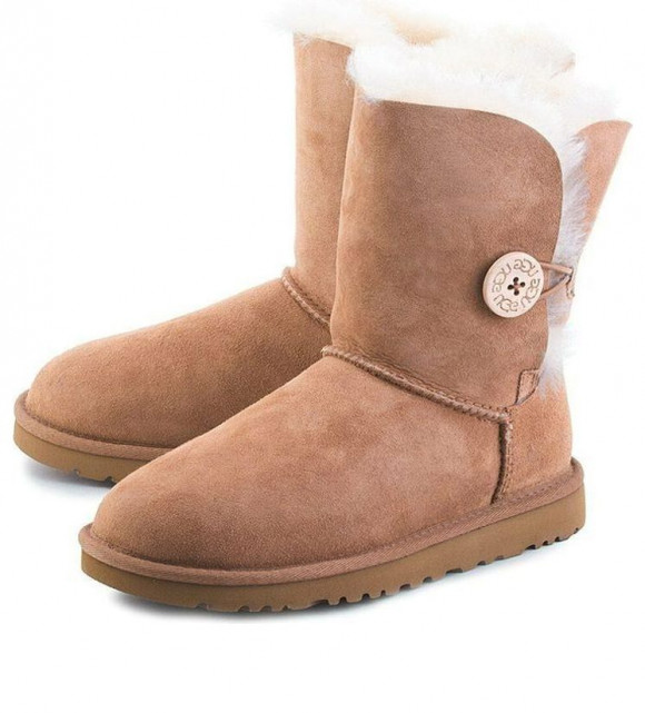 (WMNS) UGG Bailey Button Snow Boots Brown - 5803W-CHE