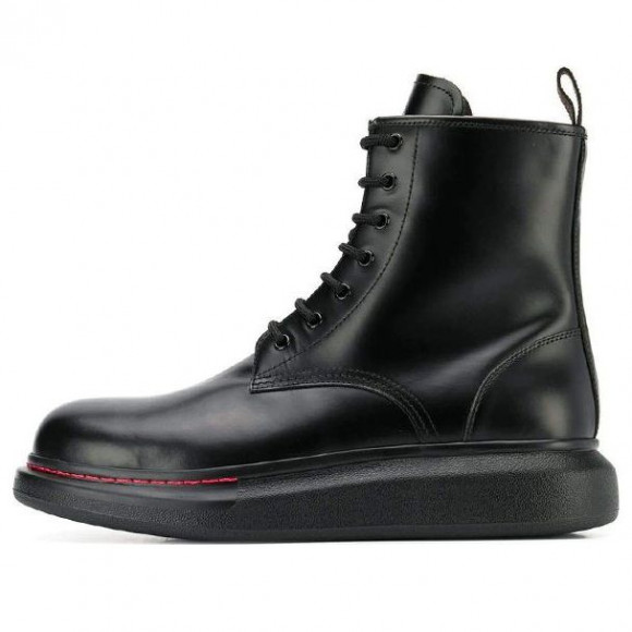 Alexander McQueen Ankle Leather Boot 'Black' - 586191WHX511000