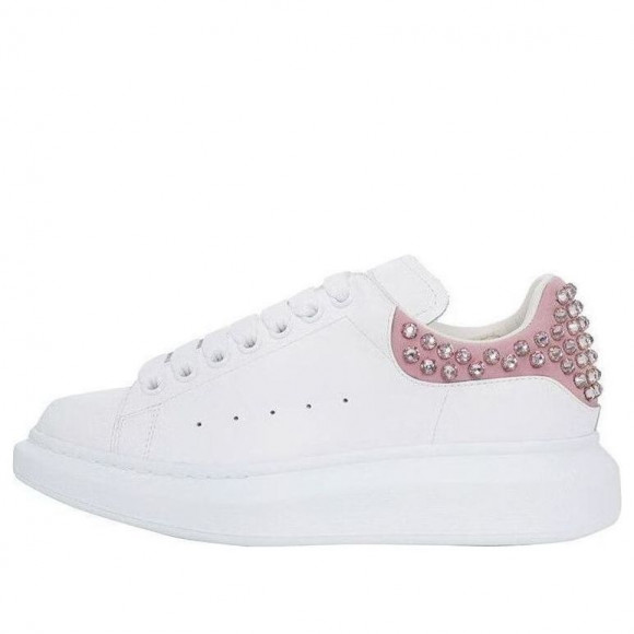 (WMNS) Alexander McQueen Sequin Oversize Shoes 'White Pink' - 586393WHWKH9382