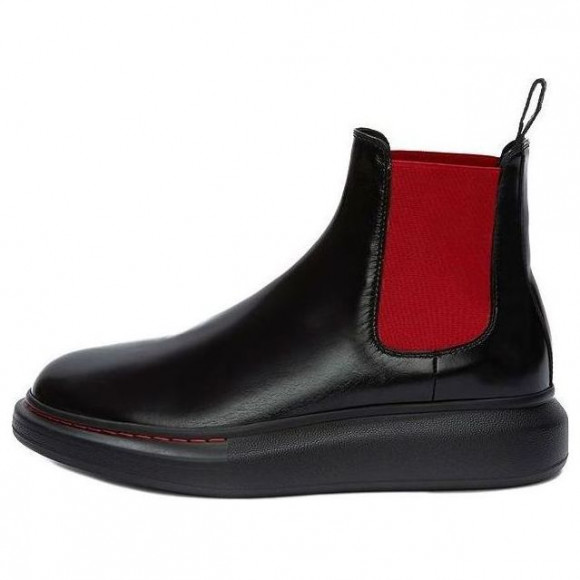 (WMNS) Alexander McQueen Hybrid Chelsea Boot 'Black Red' - 586398WHX521066