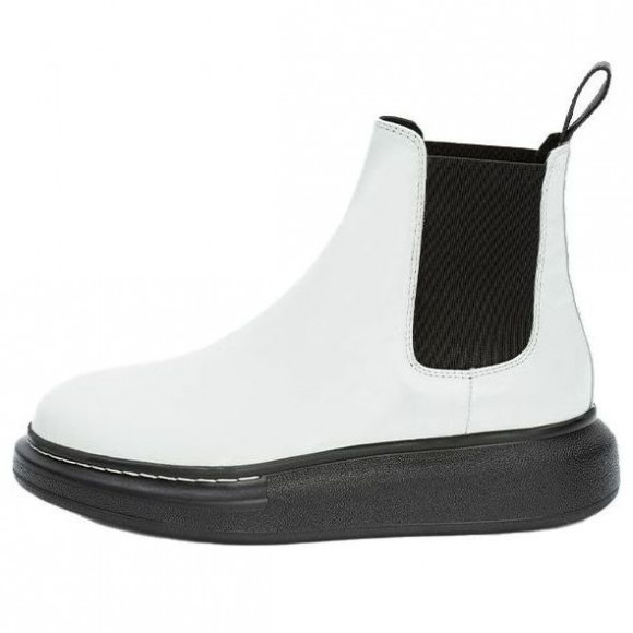 (WMNS) Alexander McQueen Hybrid Chelsea Boot 'Black White' - 586398WHX529061