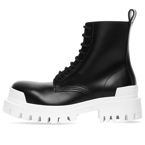 Balenciaga Strike Lace-Up Boot 'Black White' - 589338WA9671090