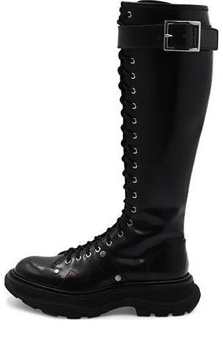 (WMNS) Alexander McQueen Tread Slick Boot 'Black' - 595466WHZ811081