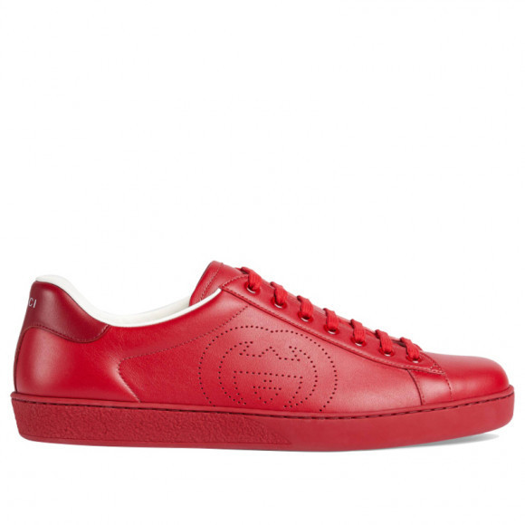 Gucci Ace 'Interlocking G - Hibiscus Red' Hibiscus Red Sneakers