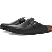 Birkenstock Boston in Black Smooth Leather - 60191