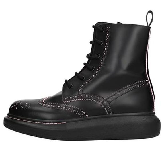 (WMNS) Alexander McQueen Hybrid Ankle Boots 'Core Black' - 611703WHX5C1985