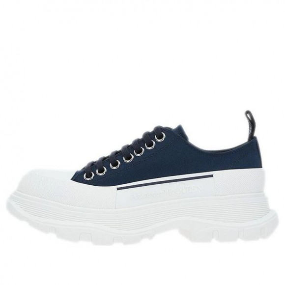 (WMNS) Alexander McQueen Tread Slick Lace Up Shoes 'Blue White' - 611705W4S914532