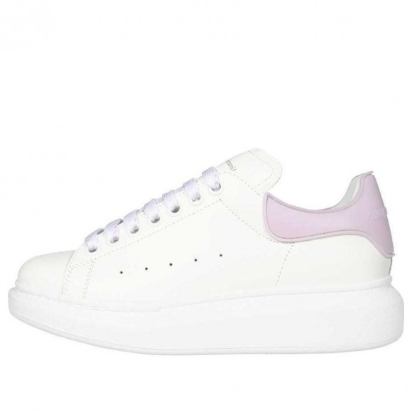 (WMNS) Alexander McQueen Larry Leather Sneakers 'White Lilac' - 621056WHXMT9746