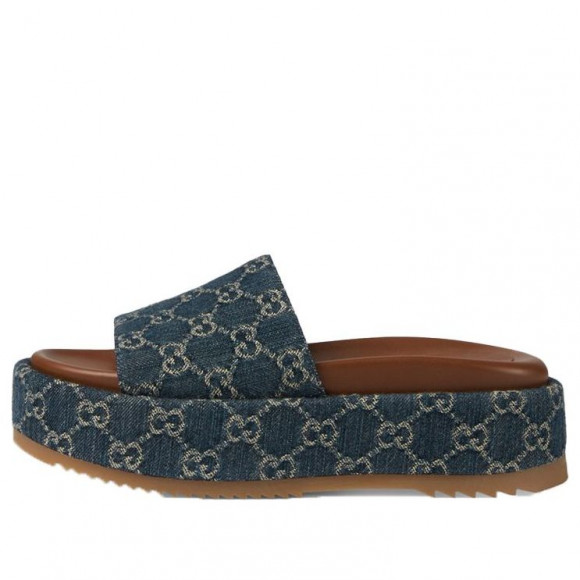 (WMNS) Gucci Angelina Platform 55 mm Sandal 'Jacquard Denim' - 623212-2KQ00-4402