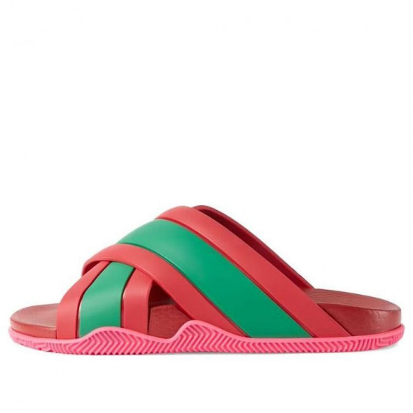 (WMNS) Gucci Web Stripe Slide Sandals 'Coral' - 627820-J8700-6559