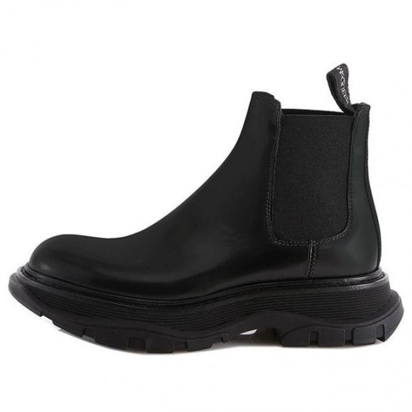 (WMNS) Alexander McQueen Leather Chelsea boots 'Black' - 641837WHZ841000