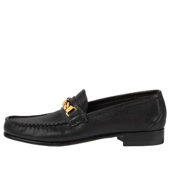 (WMNS) Gucci Chain Loafers Shoes Black - 645445-16M00-1000