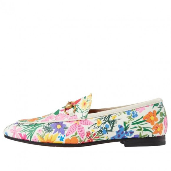 (WMNS) Gucci Leather Floral Print Loafers 'Multicolor' - 647611-2L350-9270