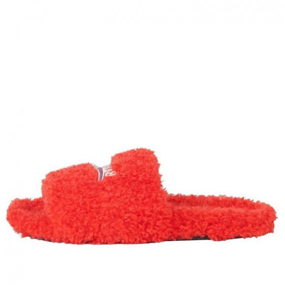 (WMNS) Balenciaga Furry Slides 'Red' - 654261W2DO16596