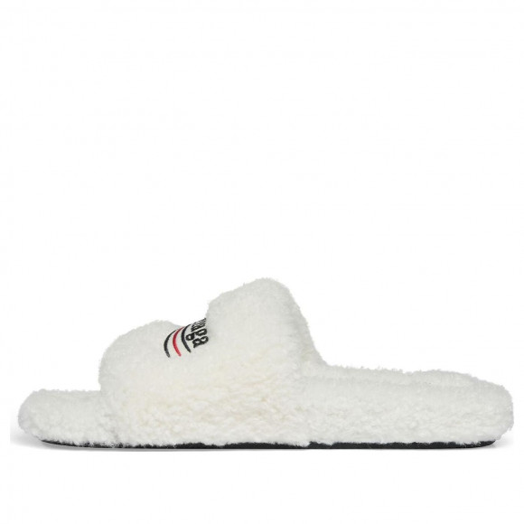 (WMNS) Balenciaga Furry Slides 'White' - 654261W2DO19906