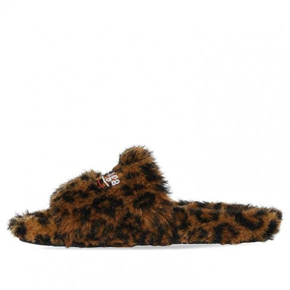 (WMNS) Balenciaga Furry Slides 'Leopard' - 654261W2F119634