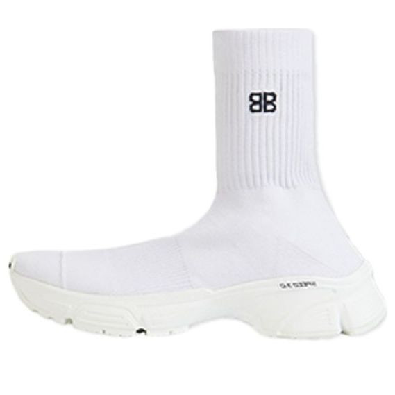 (WMNS) Balenciaga Speed 3.0 High-Top Running Shoes White - 654466W2DN29000