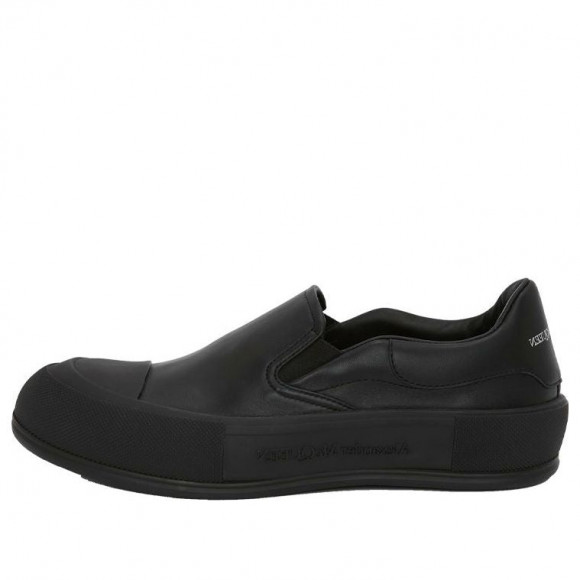 (WMNS) Alexander McQueen Deck Skate Plimsoll 'Black' - 654592WHZT81000