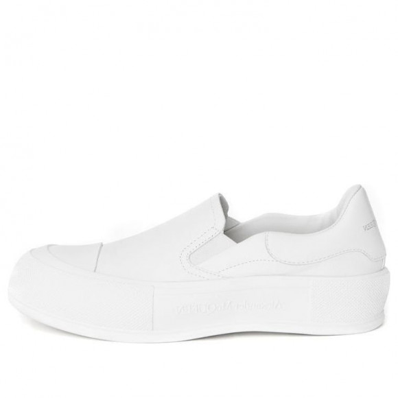 (WMNS) Alexander McQueen Deck Skate Plimsoll 'Optic White' - 654592WHZT89065