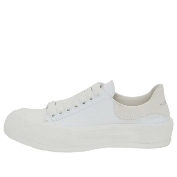 (WMNS) Alexander McQueen Deck Lace Up Plimsoll 'White' - 654593W4PQ19000