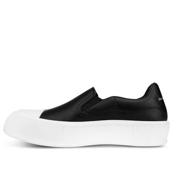 Alexander McQueen Deck Skate Plimsoll 'Black White' - 654595WHZT81070