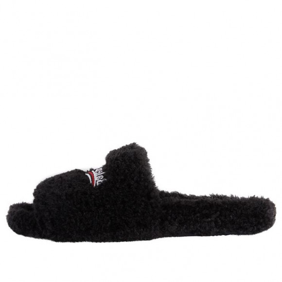 Balenciaga Furry Slides 'Black' - 654747W2DO11096